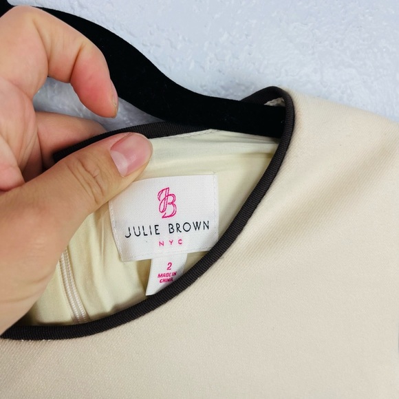 JB by Julie Brown Cream Sheath Fit Elegant Dress - Picture 7 of 8